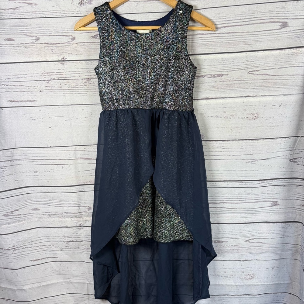 Emily Rose Kids Dress Glittering Multicolor Navy Size 12